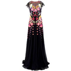 Temperley Chimera Black-Embroidered Gown US 6