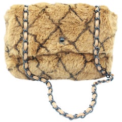 Vintage 2002 Chanel Bown Rabbit Fur Bag