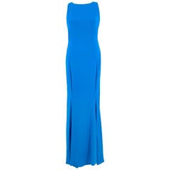 Roberto Cavalli Blue Lace-up Gown US 8
