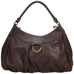 Gucci Brown Guccissima Abbey D-Ring Shoulder Bag