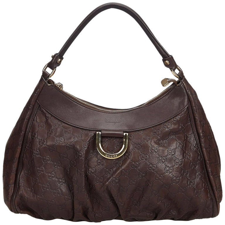Gucci Brown Guccissima Abbey D-Ring Shoulder Bag at 1stDibs