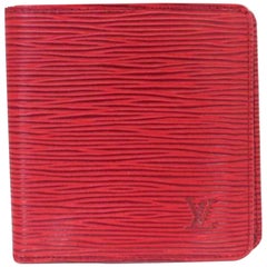 Louis Vuitton Bifold Wallet 222003 Red Epi Leather Shoulder Bag