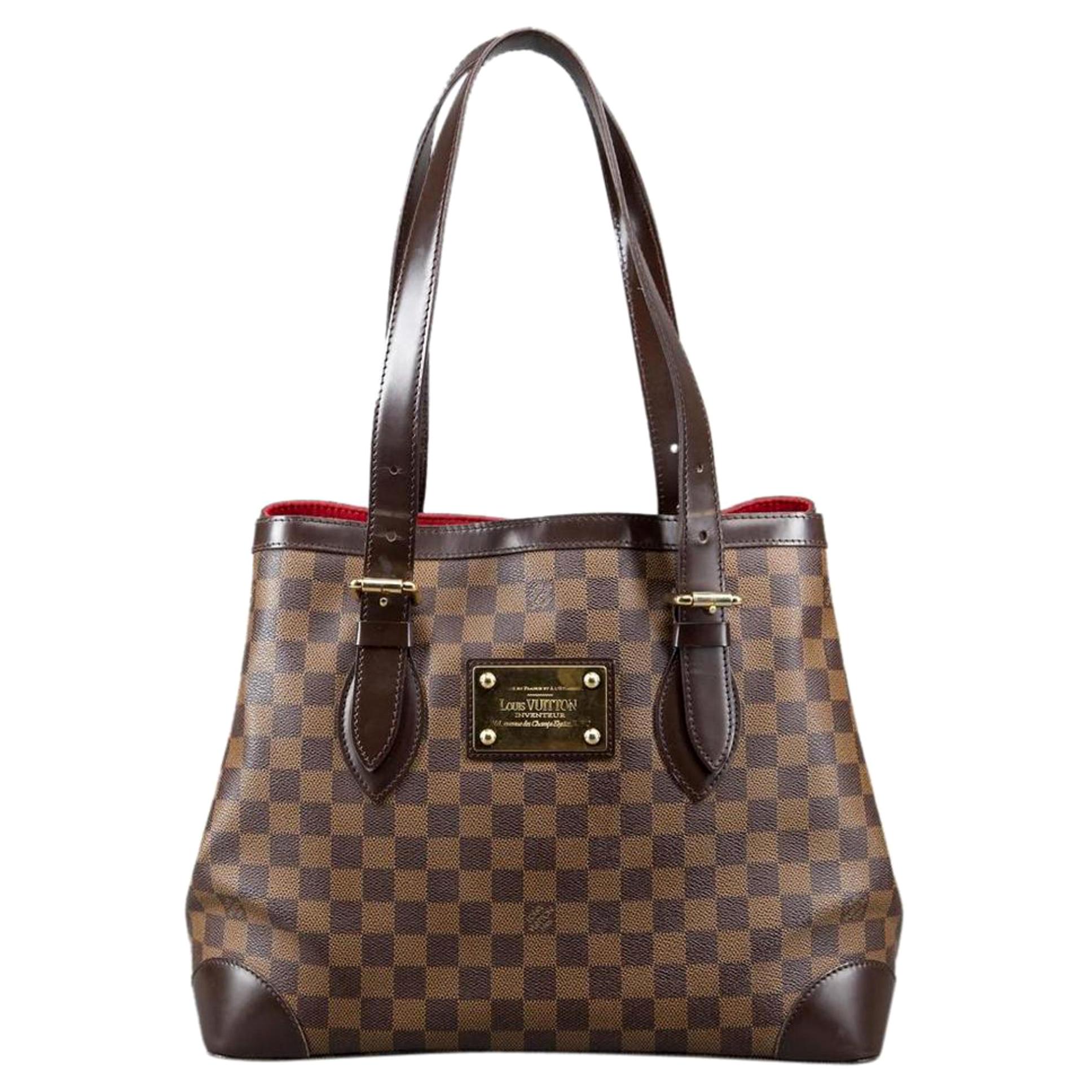 Louis Vuitton Hampstead Damier Ebene Pm 230090 Brown Coated Canvas Shoulder Bag For Sale