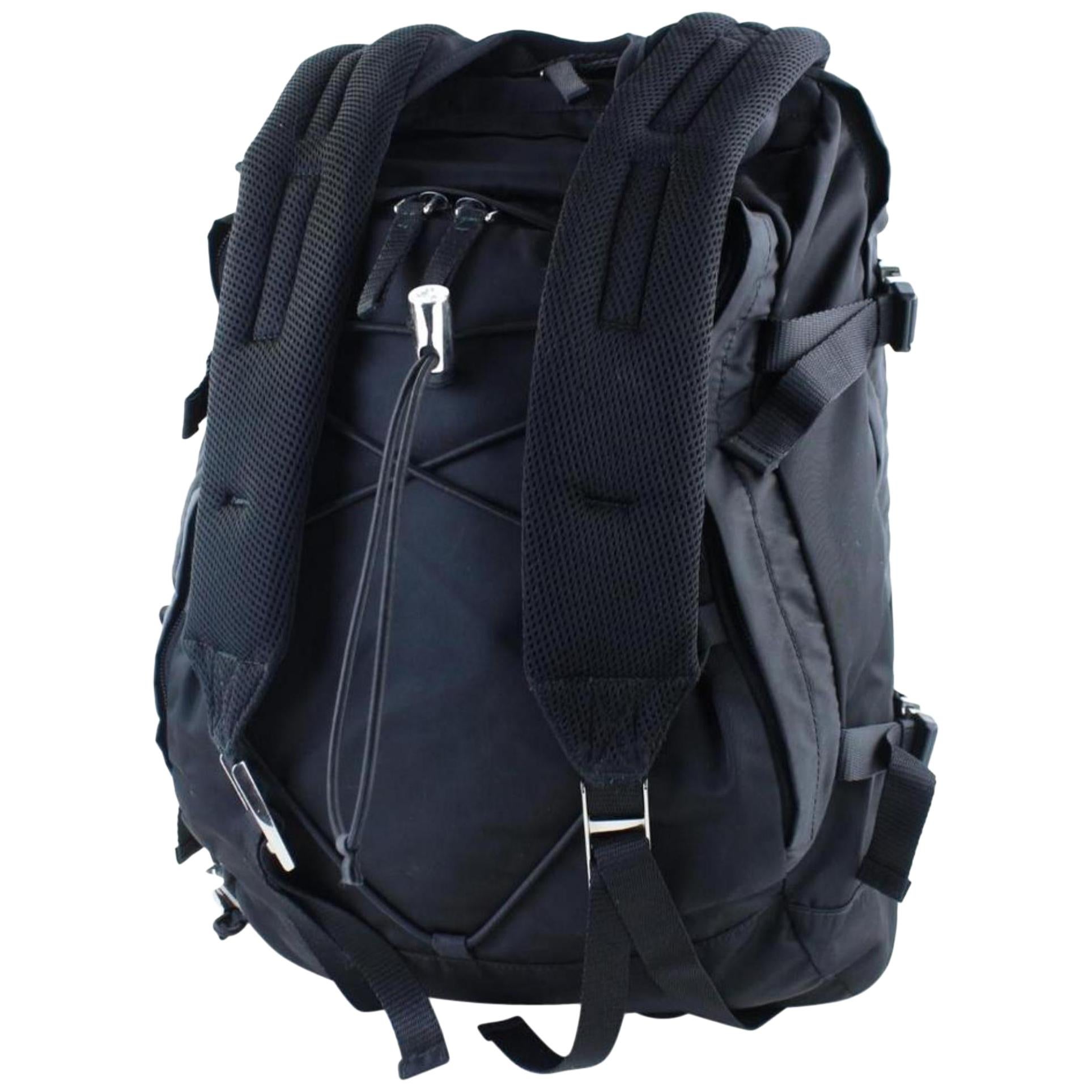 Prada Outdoor Hiking 18pr1120 Black Nylon Backpack For Sale