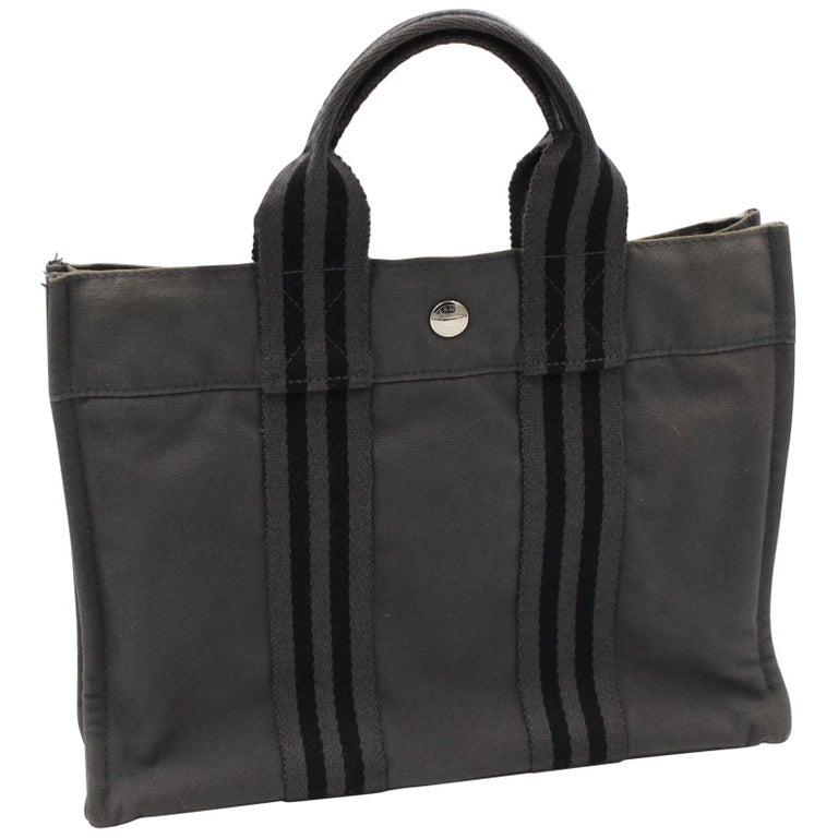 Hermes Canvas Toto Bag PM Grey Canvas For Sale at 1stDibs | hermes toto