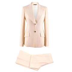 Versace Cream Wool Two Piece Suit US 4