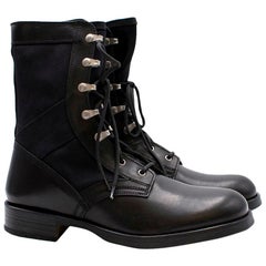 Used Versace Men's Lace Up Stivaletto Boots US 11.5