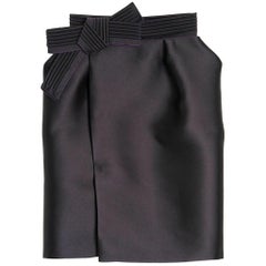 Lanvin Bow Detail Silk Skirt 