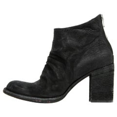 Officine Creative Black Suede Ankle Boots Sz 38.5