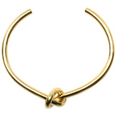 CELINE by PHOEBE PHILO yellow gold knot cuff 