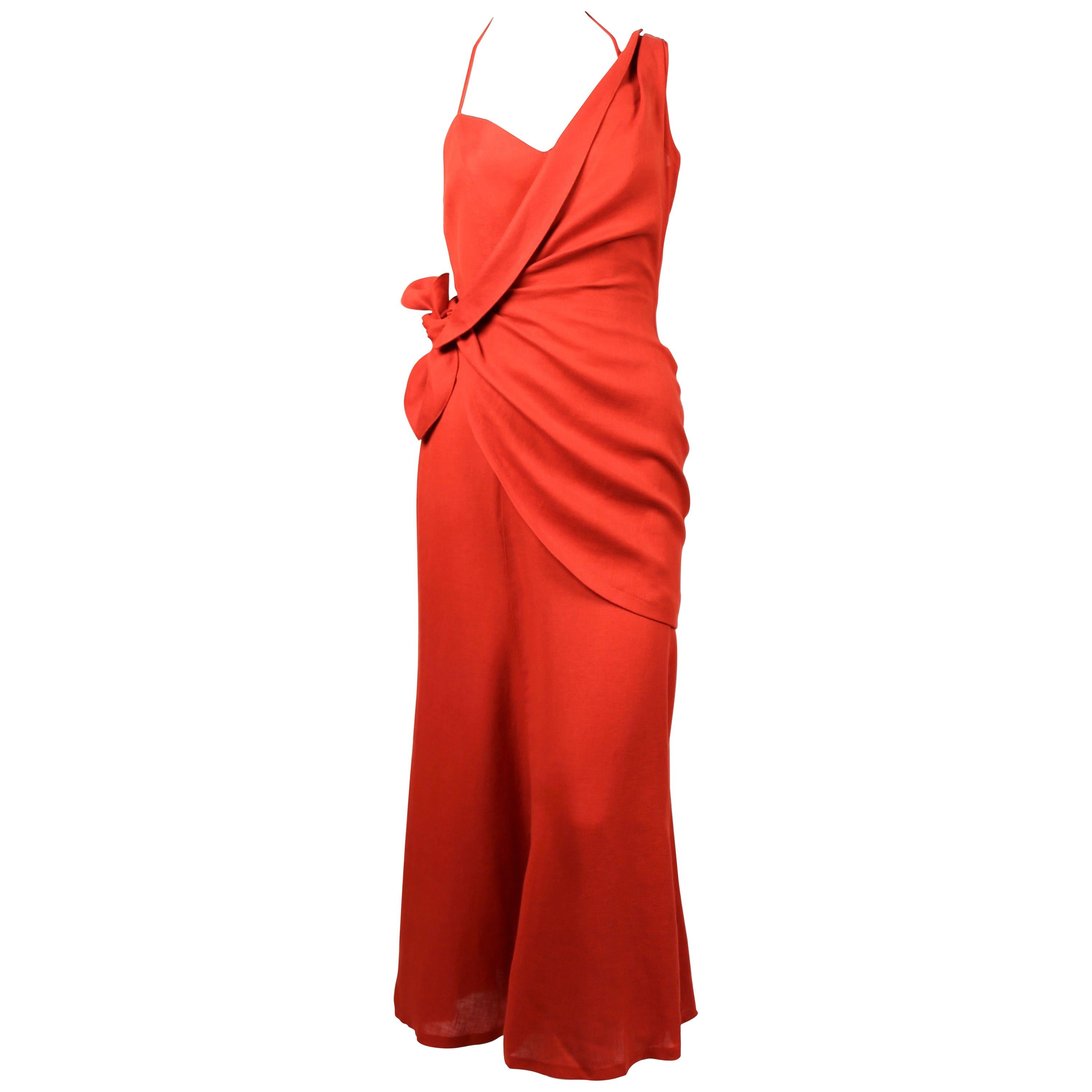 vintage 1980s dress Thierry Mugler by Alaia Bandage wool Body Con knit OSFM