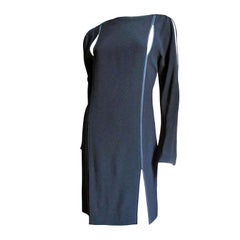 Krizia Silk Dress with Slashes