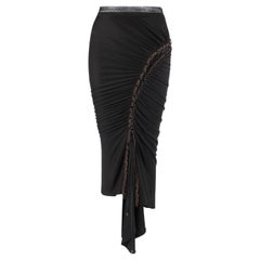 ALEXANDER McQUEEN A/W 2002 "Supercalifragilistic" Silk Knit Lace Up Pencil Skirt