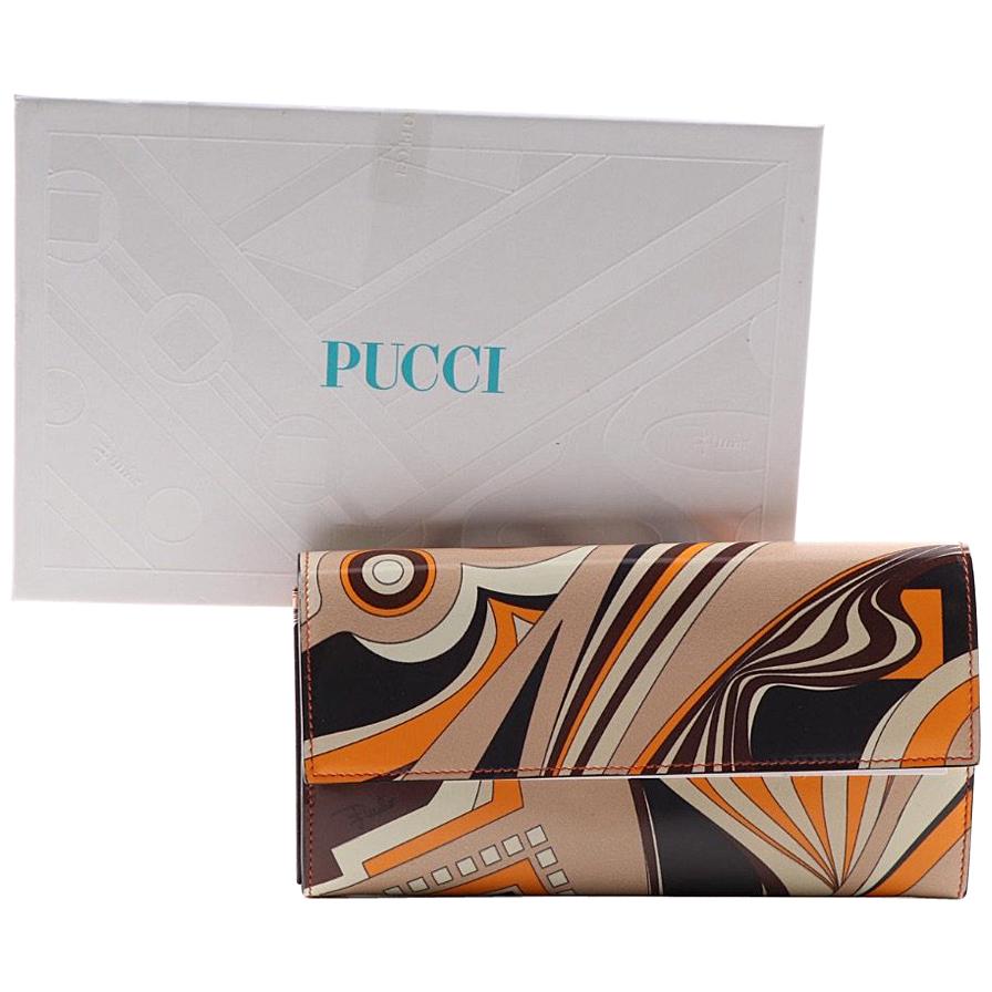 Signature Emilio Pucci Leather Wallet-Made In Italy For Sale