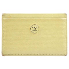 Chanel Beige Cc Button Line Card Case 214869 Wallet