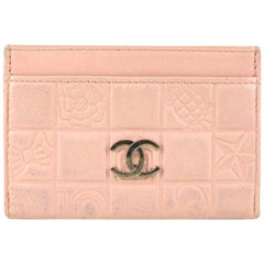 Chanel Pink Quilted Chocolate Bard Card Case 225032 Wallet