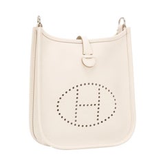 Hermès Evelyne Tpm 221996 White Epsom Leather Cross Body Bag