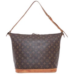Louis Vuitton Amfar Monogramm Drei Sharon Stone Hobo 228142 Braun beschichtetes Segeltuch