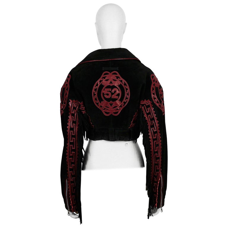 Jean Paul Gaultier x Ghezzi Vintage Black Suede Cropped Fringe 