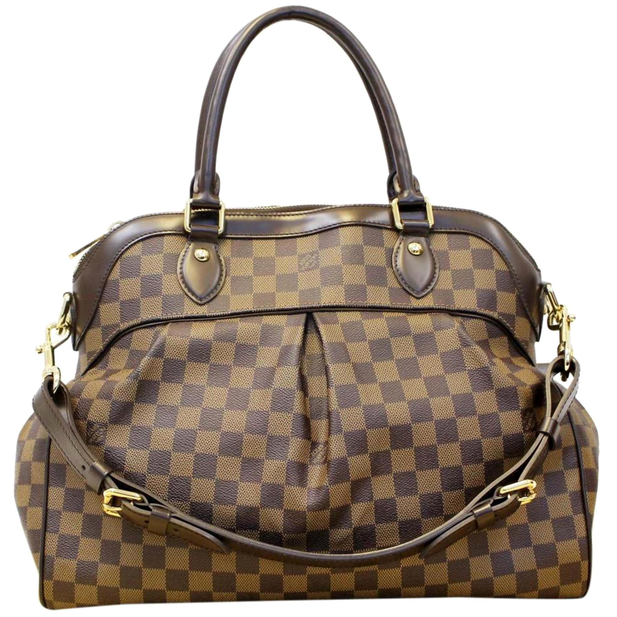 Louis Vuitton Trevi Damier Ebene Gm 2way 868992 Brown Coated Canvas Tote For Sale