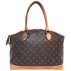 Louis Vuitton Lockit Monogram Horizontal 228141 Brown Coated Canvas Shoulder Bag