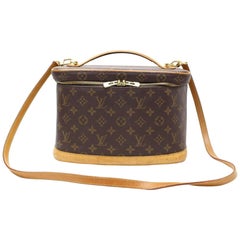 Vintage Louis Vuitton Nice Monogram Vanity 2way Trunk 867349 Brown Shoulder Bag