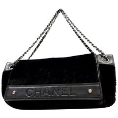 Chanel Fur Chain Flap228166 Black Pony Hair Shoulder Bag