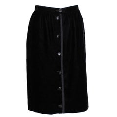 Vintage Valentino Black Velvet Skirt