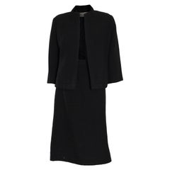 Used Christian Dior Black Skirt Suit