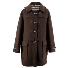 Burberry Brown Duffle Coat L