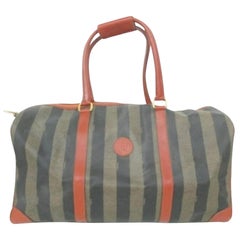 Fendi Brown Canvas Duffel Bag For Sale at 1stdibs