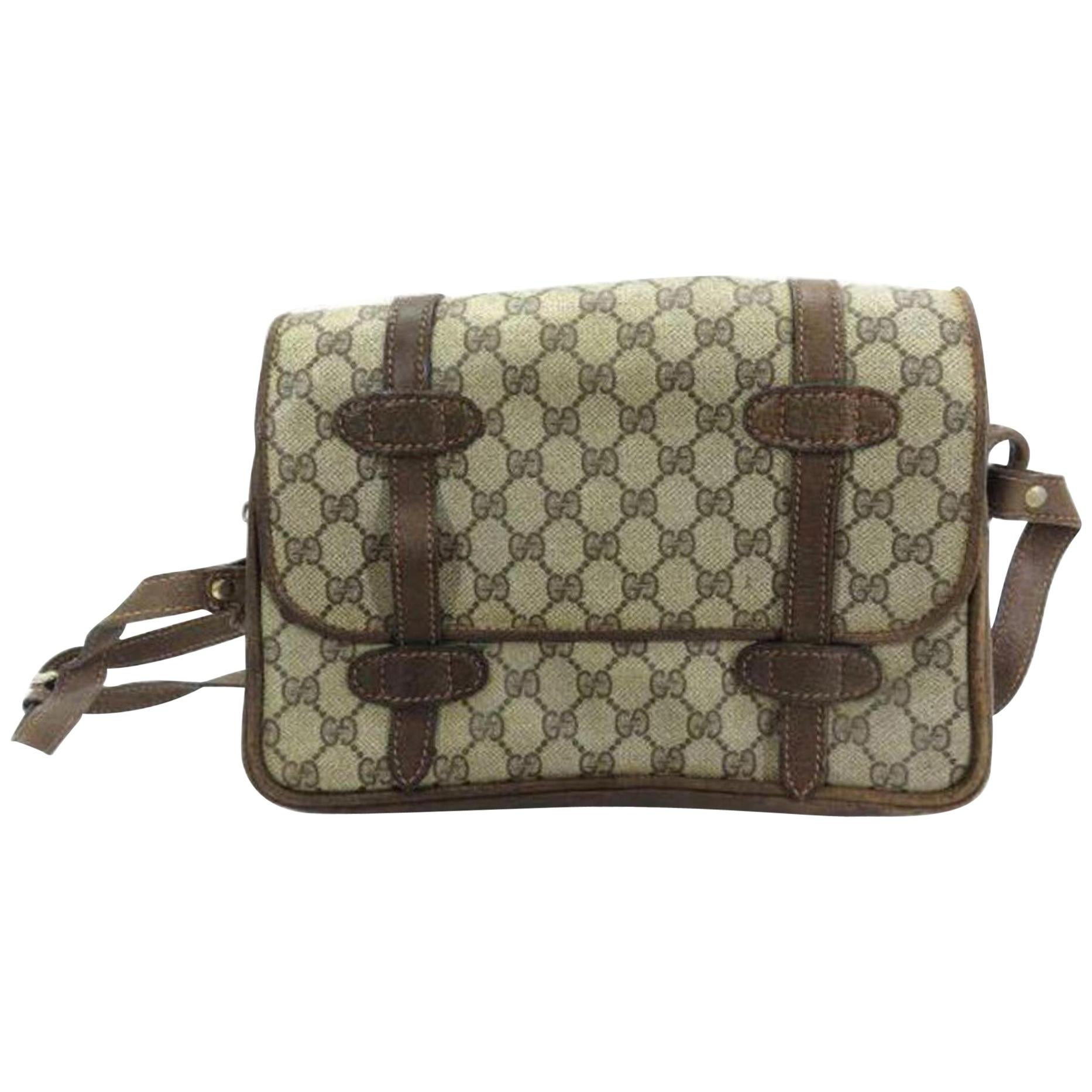 Gucci Gg Messenger 226793 Brown Supreme Canvas Shoulder Bag For Sale at ...