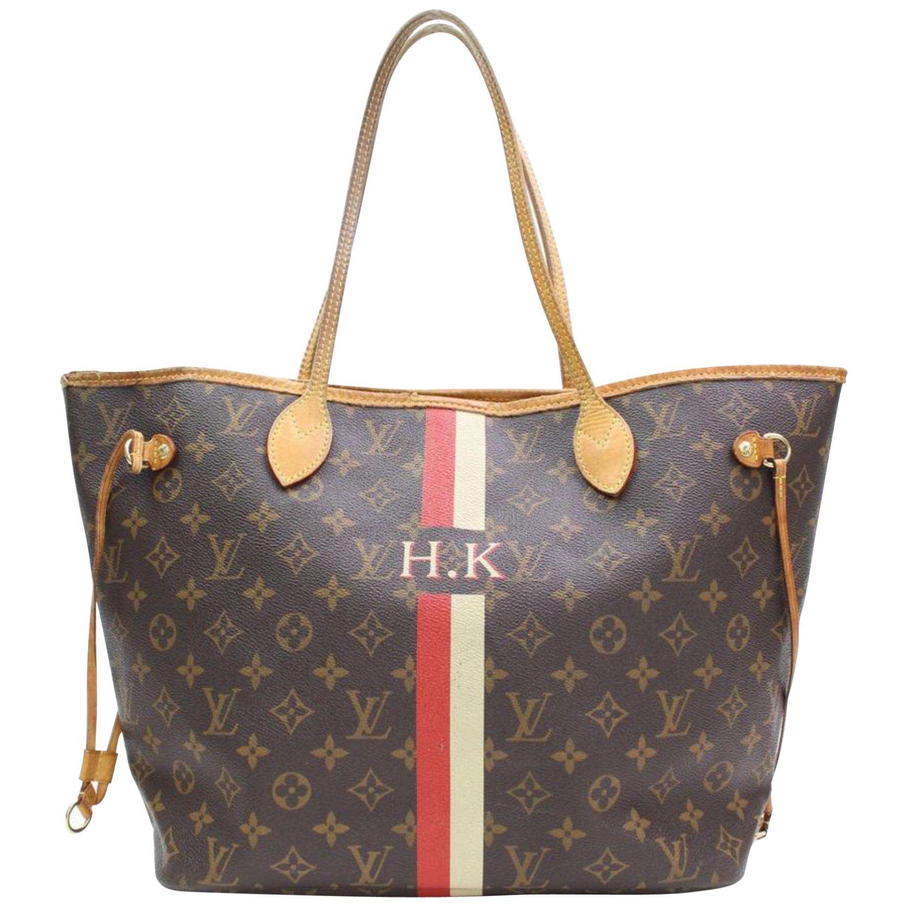 Louis Vuitton Neverfull Mon Monogram Mm 867422 Brown Coated Canvas Tote For Sale