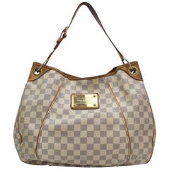 Vintage Louis Vuitton Galliera Damier Azur Pm Hobo 867767 White  Shoulder Bag
