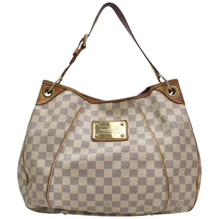 Louis Vuitton Galliera Damier Azur Pm Hobo 867767 White Shoulder Bag For  Sale at 1stDibs