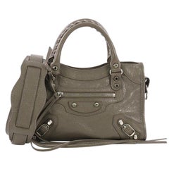 Balenciaga City Classic Studs Handbag Leather Mini