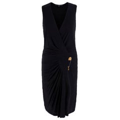 Gucci black pleated Safety Pin Dress US 6