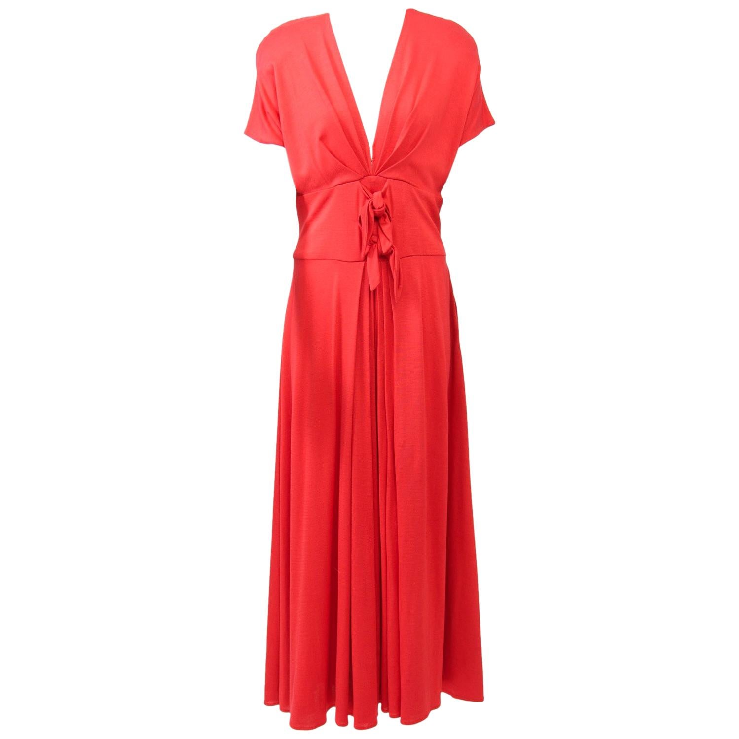 Maxi abito rosso Kathryn Dianos in vendita