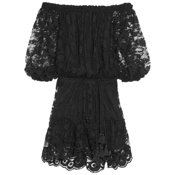 Chloé Off-The-Shoulder Lace Dress For Sale at 1stDibs | chloe rene ...