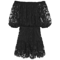 Chloé Off-The-Shoulder Lace Dress 