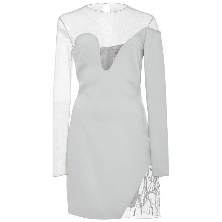 Cushnie Et Ochs Reine Embellished Metallic Tulle-Crepe Mini Dress For ...
