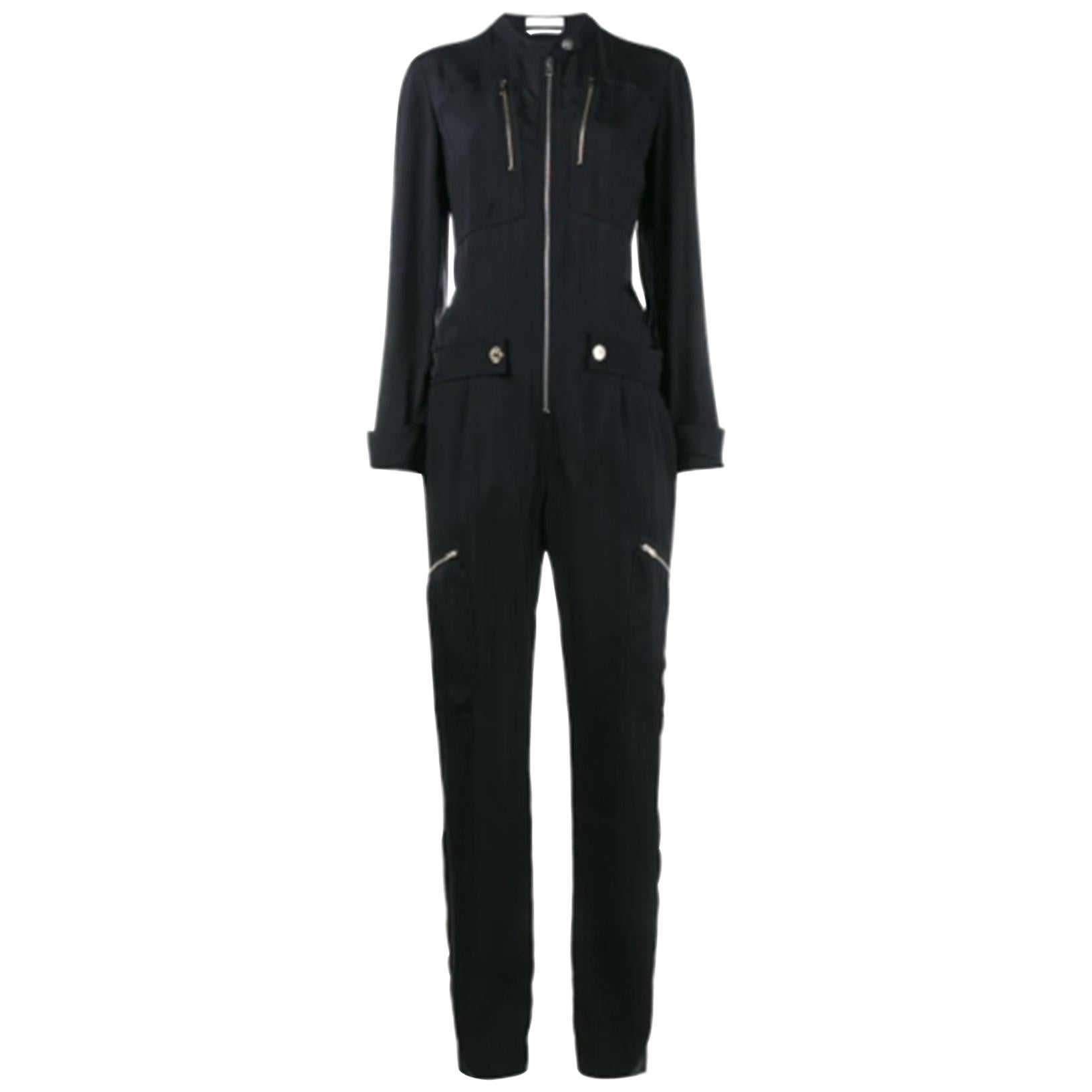 Chloé Zip-Front Silk-Blend Jumpsuit 