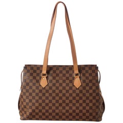 Louis Vuitton Chelsea Damier Ebene Columbine Zip Tote 868869 Brown Shoulder Bag