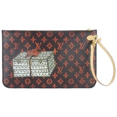 Louis Vuitton Neverfull Pochette (Coddington Catogram 868511 Canvas Wristlet