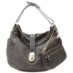 Louis Vuitton Romance Ebene Mini Lin Hobo with Pouch 869487 Shoulder Bag