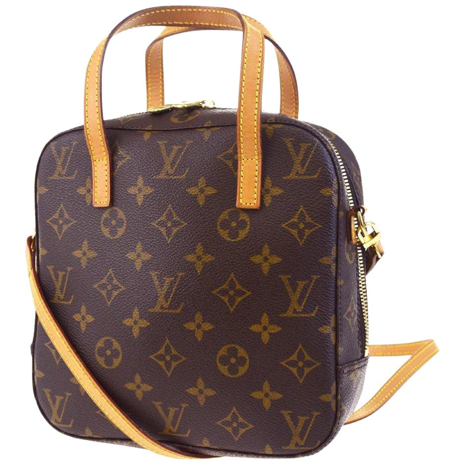 Louis Vuitton Spontini Monogram 2way 868798 Brown Coated Canvas Shoulder Bag For Sale