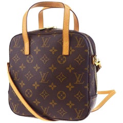 Louis Vuitton Spontini Monogram 2way 868798 Brown Coated Canvas Shoulder Bag