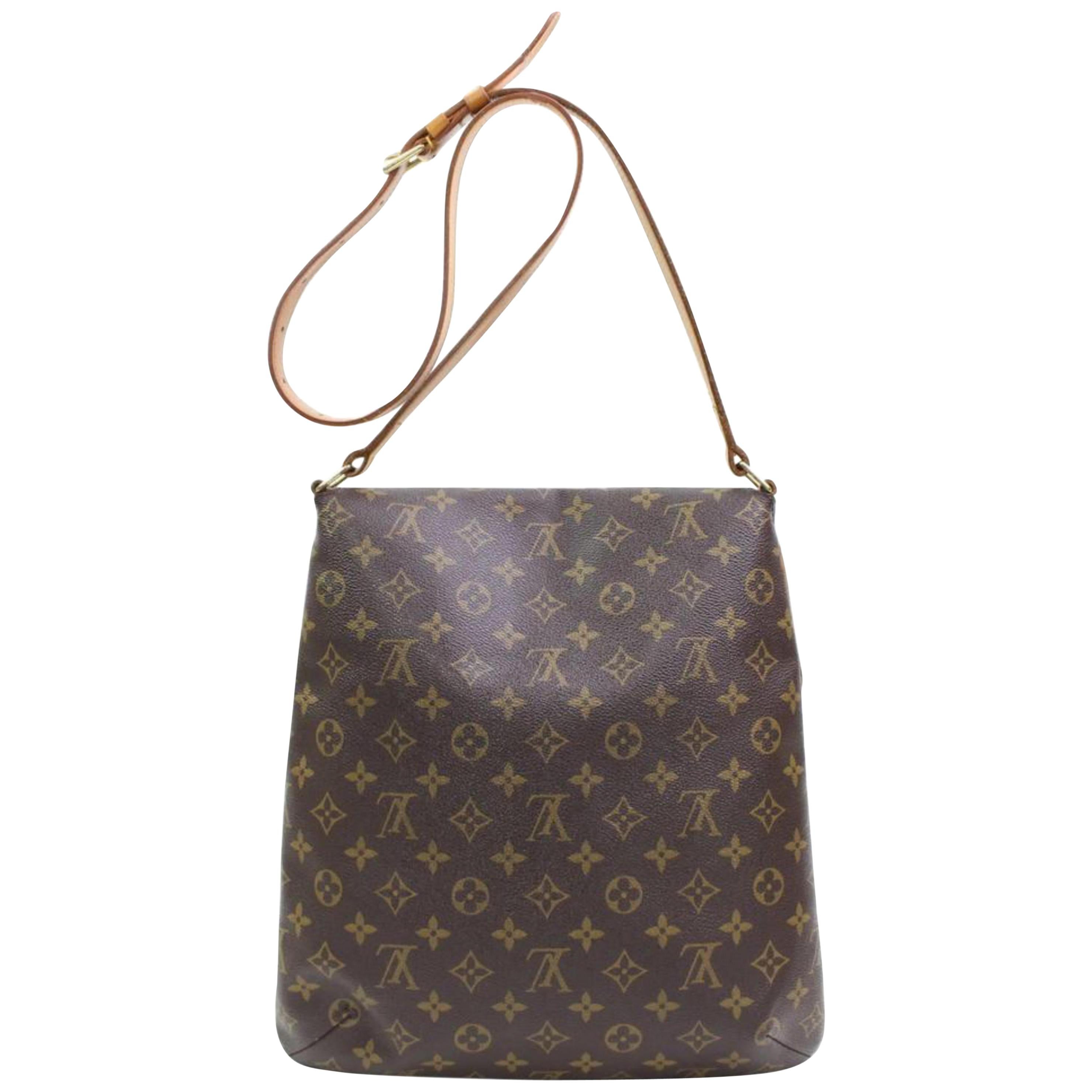 Louis Vuitton Musette Monogram Salsa Gm 867334 Brown Coated Canvas Shoulder Bag For Sale