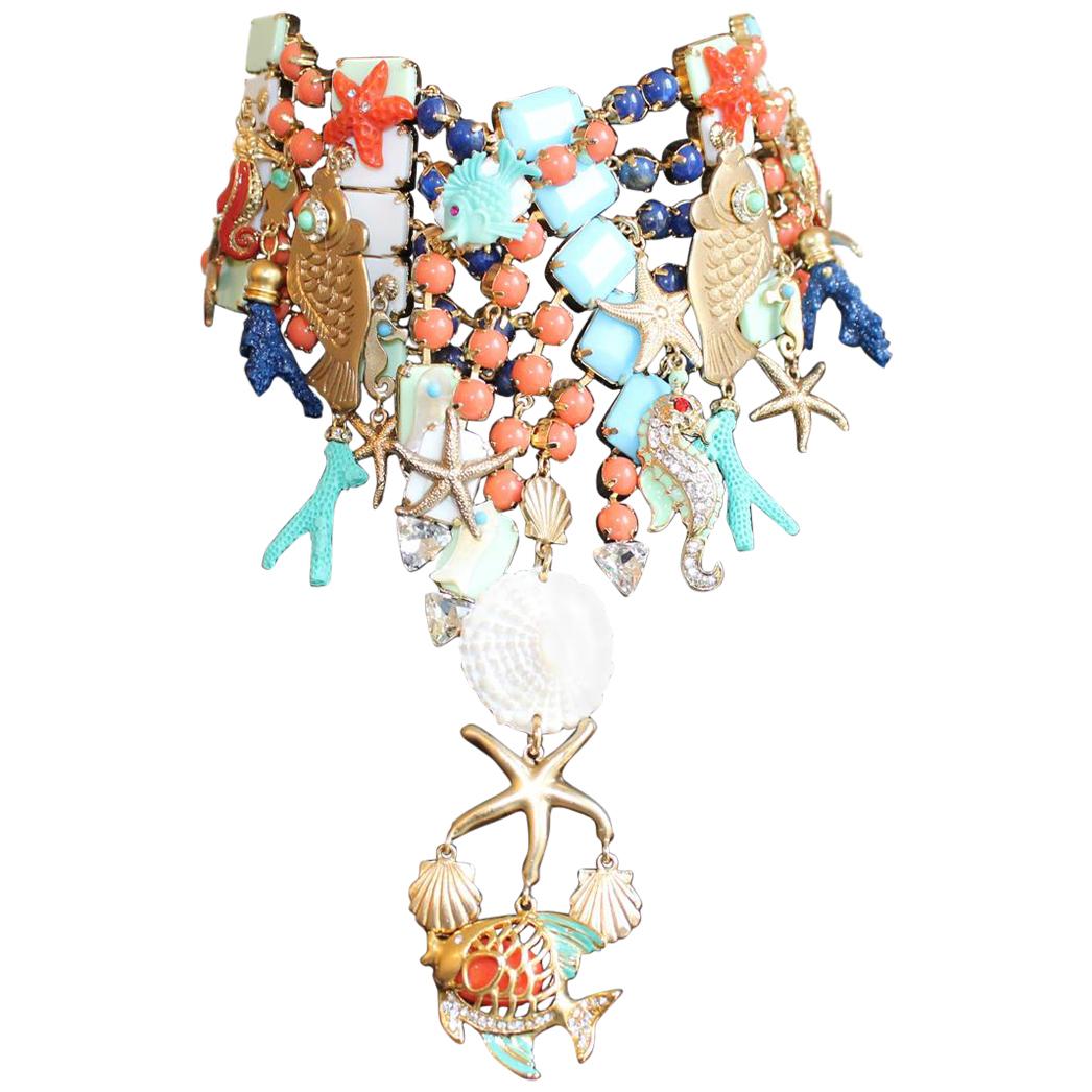 2019 Carlo Zini Sea Necklace For Sale