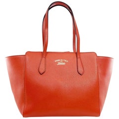 Gucci Swing 869592 Red Leather Tote